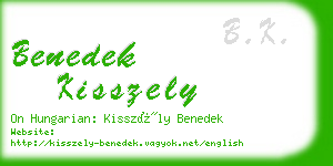 benedek kisszely business card